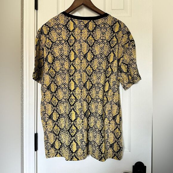 Nike Air Fly T-shirt Short Sleeve Loose Yellow & Black Snake Print Size … - Picture 2 of 9